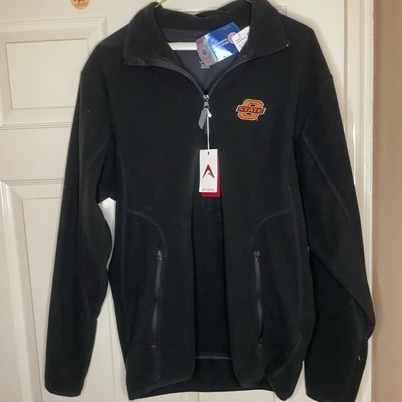 Antigua Other - ANTIGUA OKLAHOMA STATE COWBOYS MENS BLACK GOLF LIGHT WEIGHT FLEECE JACKET Med  